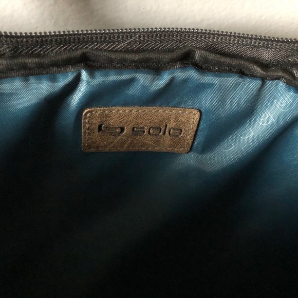 SOLO New York Urban Nomad Fully Padded 15.6" Laptop Briefcase Gray & Bro… - Picture 8 of 11